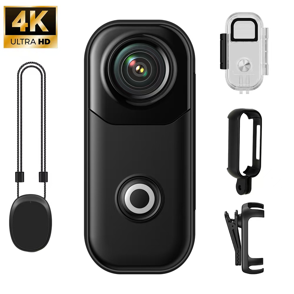 Outdoor Adventure Videos - Mini 4K Action Camera Hands-Free Body