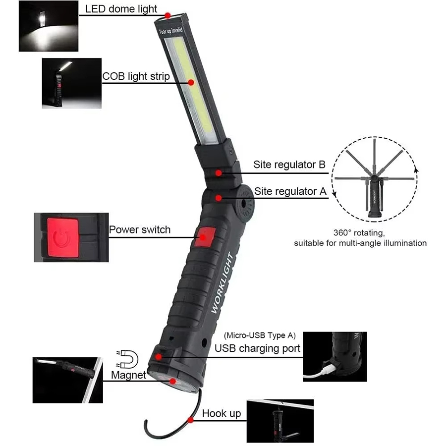 Portable LED Flashlight with M - Outdoor Adventure Trips 评论和价格