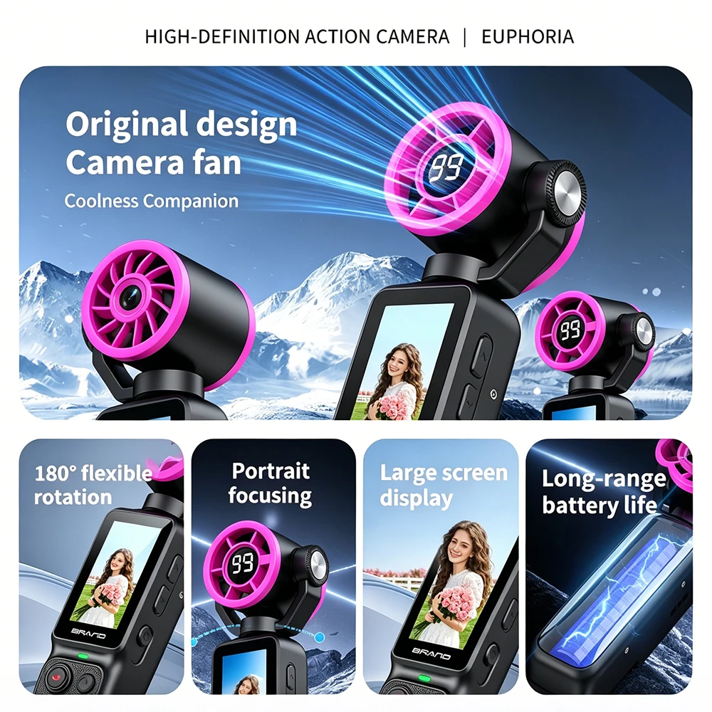 Pocket Fan Action Camera Focus - Outdoor Adventure Videos 评论和价格