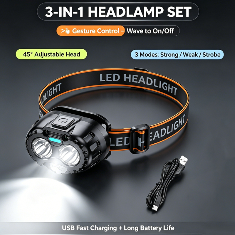 Powerful LED Headlamp IPX4 Wat - Outdoor Adventure Trips 评论和价格