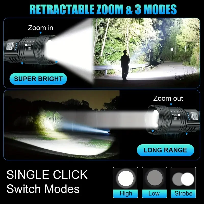 Tactical LED Flashlight 2000LM - Outdoor Adventure Trips 评论和价格